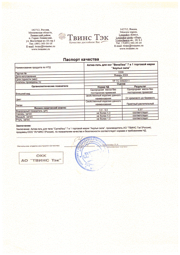 Паспорт №012024